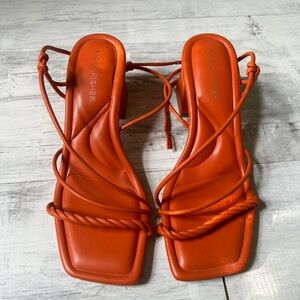 Marc Fisher Orange Strappy Heels